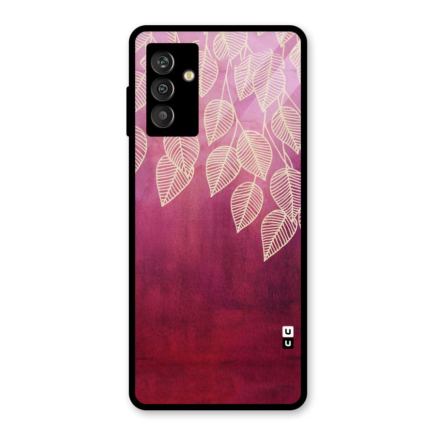 Leafy Outline Glass Back Case for Galaxy M13