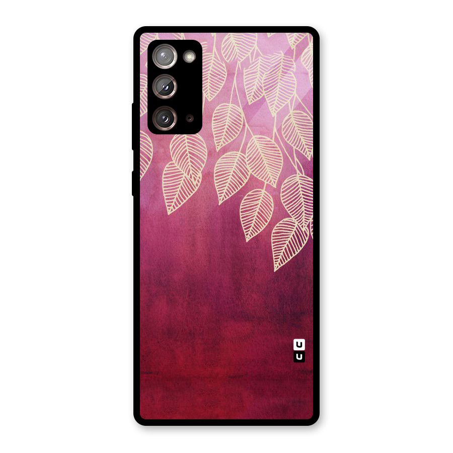 Leafy Outline Glass Back Case for Galaxy Note 20