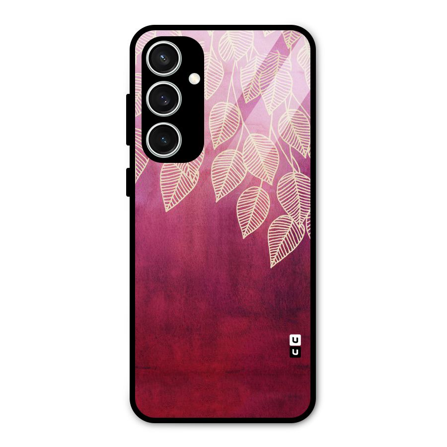 Leafy Outline Glass Back Case for Galaxy S23 FE