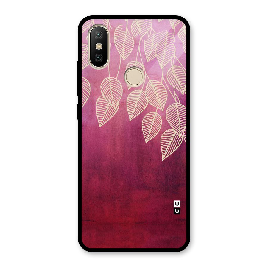 Leafy Outline Glass Back Case for Redmi A2