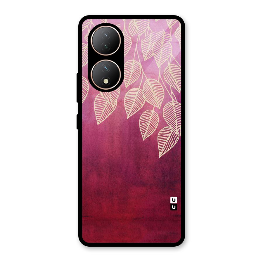 Leafy Outline Glass Back Case for Vivo Y100