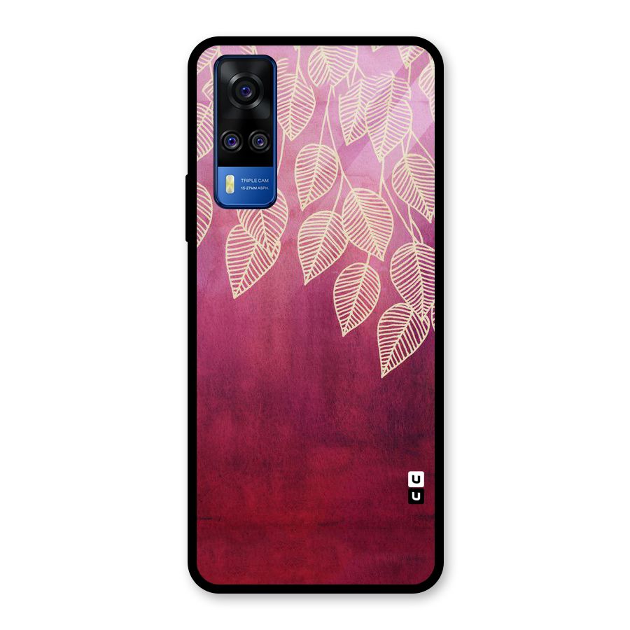 Leafy Outline Glass Back Case for Vivo Y31