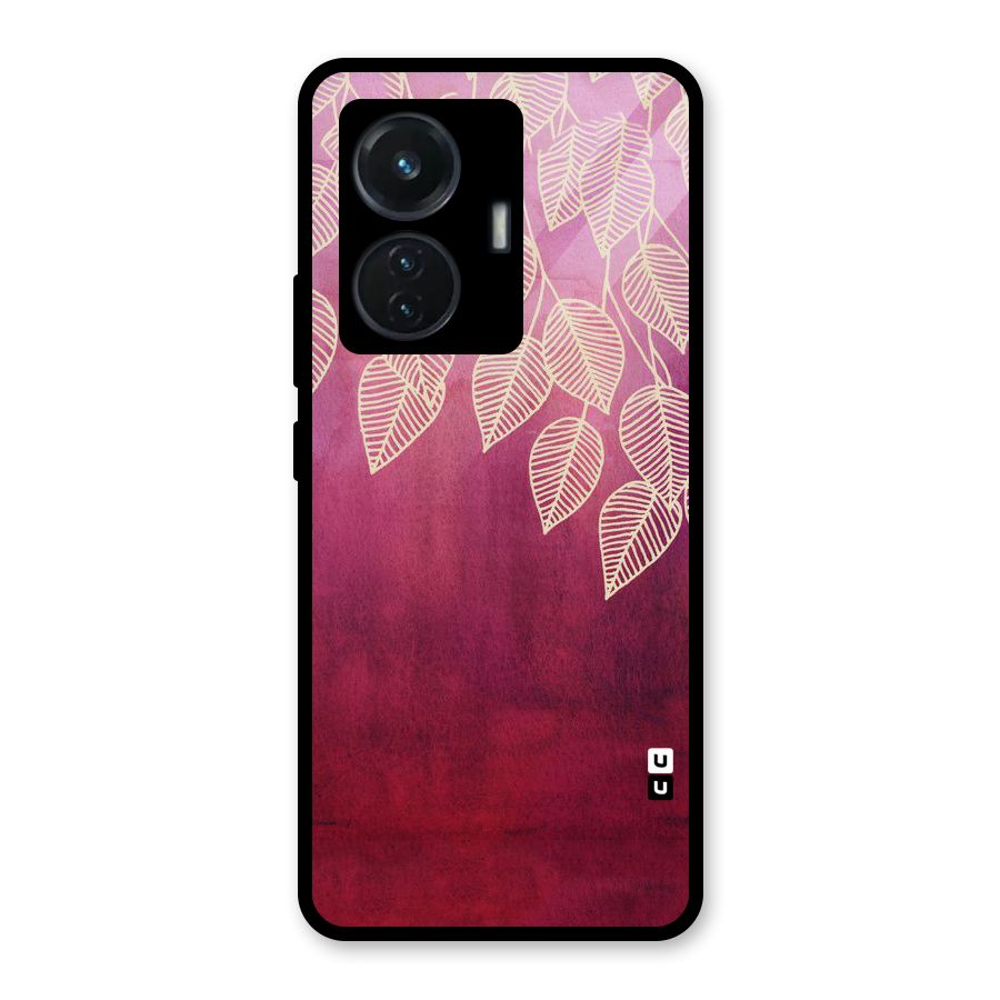 Leafy Outline Glass Back Case for iQOO Z6 44W
