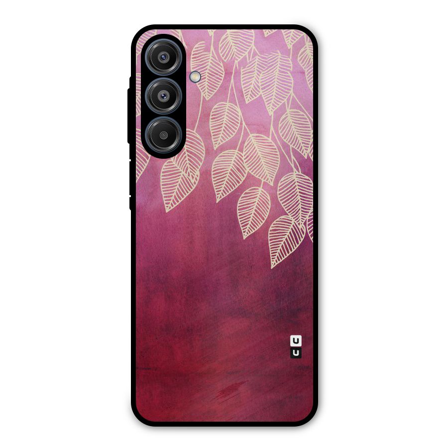 Leafy Outline Metal Back Case for Galaxy A16 5G