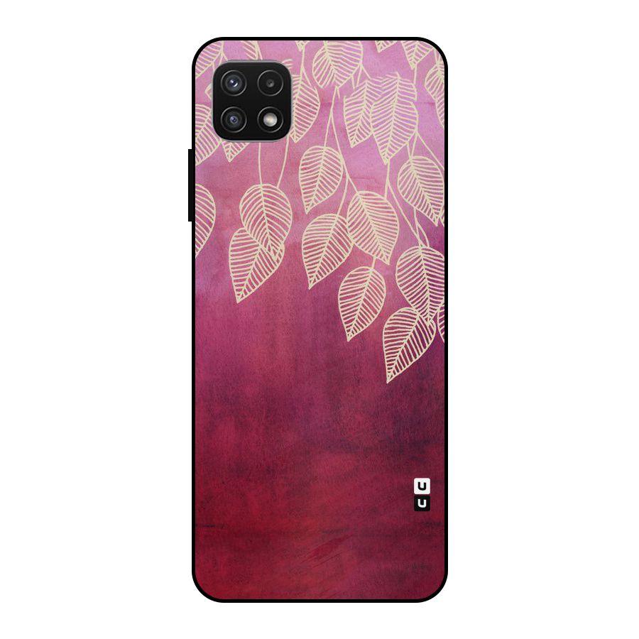 Leafy Outline Metal Back Case for Galaxy A22 5G