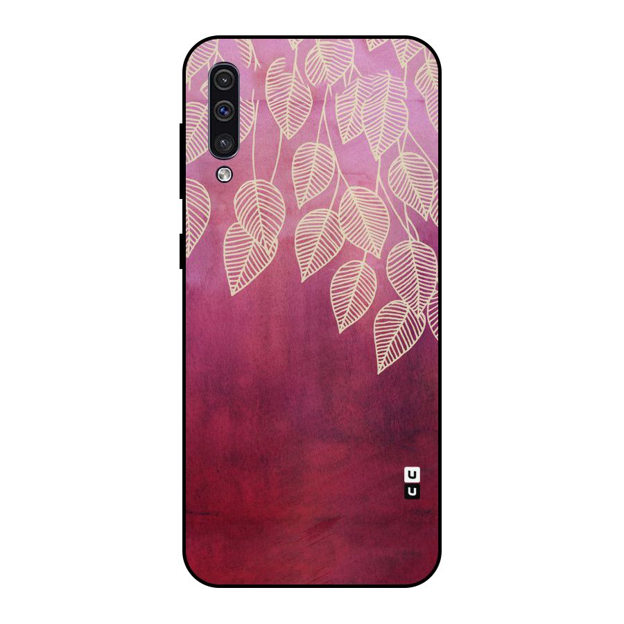 Leafy Outline Metal Back Case for Galaxy A30s