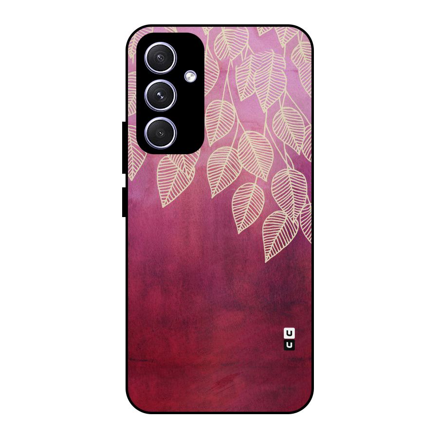 Leafy Outline Metal Back Case for Galaxy A54