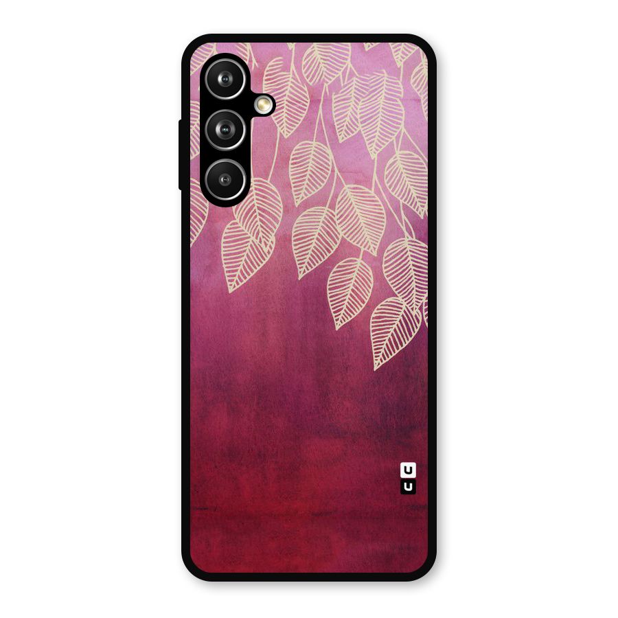 Leafy Outline Metal Back Case for Galaxy F54