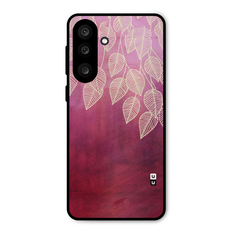 Leafy Outline Metal Back Case for Galaxy F56