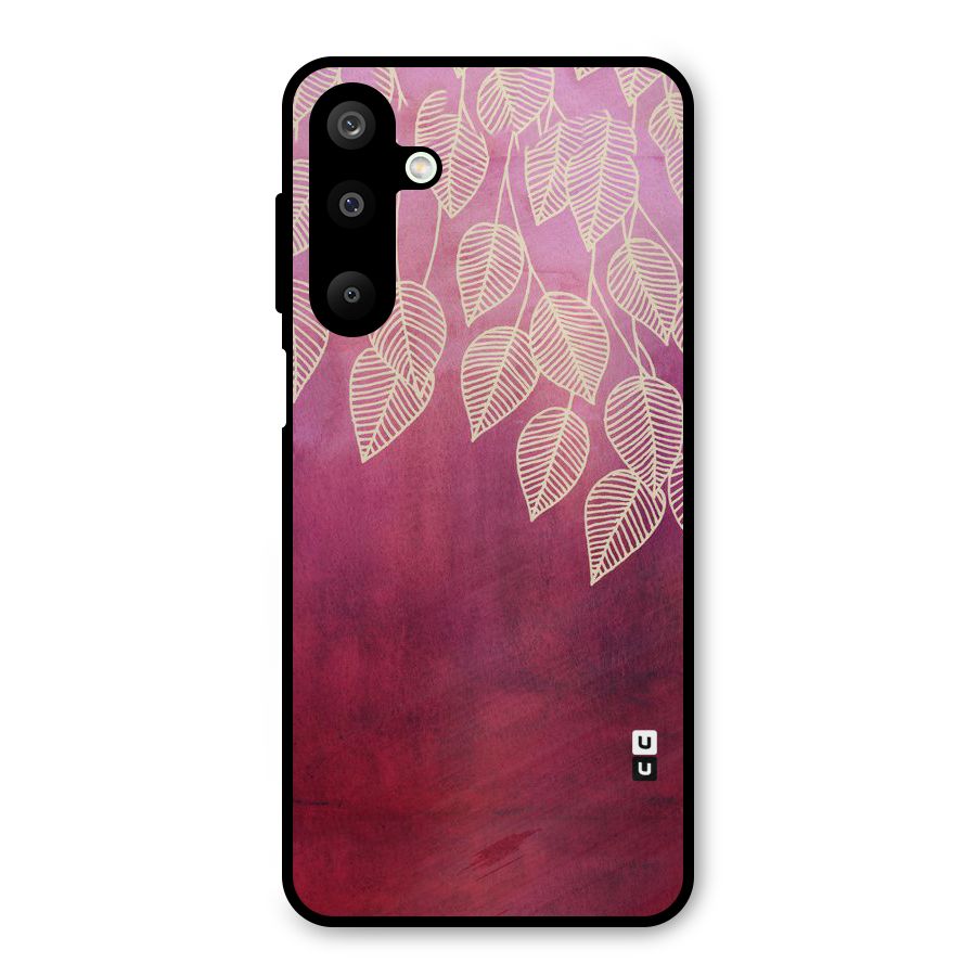 Leafy Outline Metal Back Case for Galaxy M16