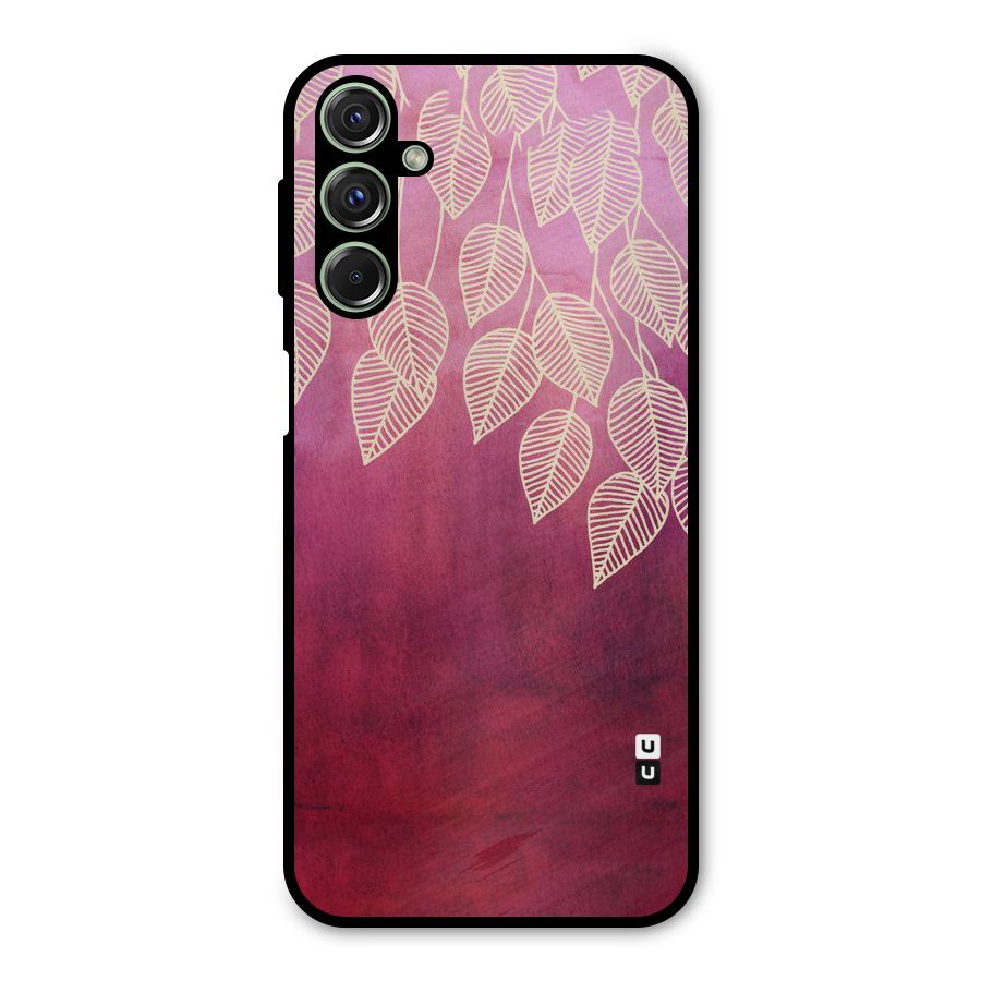 Leafy Outline Metal Back Case for Galaxy M34