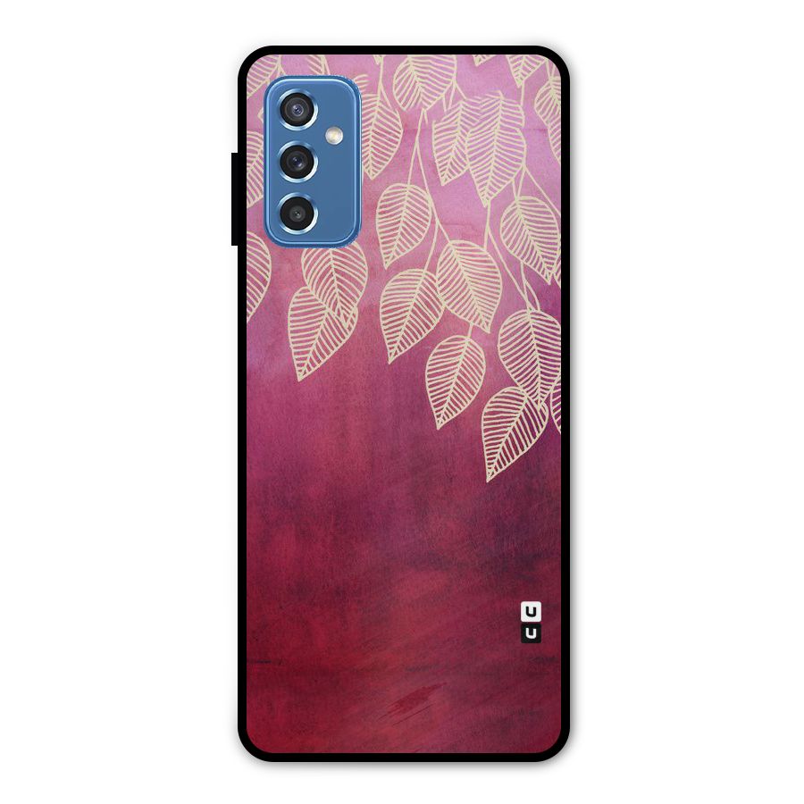 Leafy Outline Metal Back Case for Galaxy M52 5G