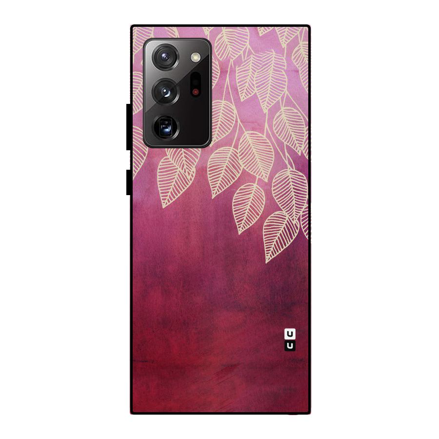 Leafy Outline Metal Back Case for Galaxy Note 20 Ultra