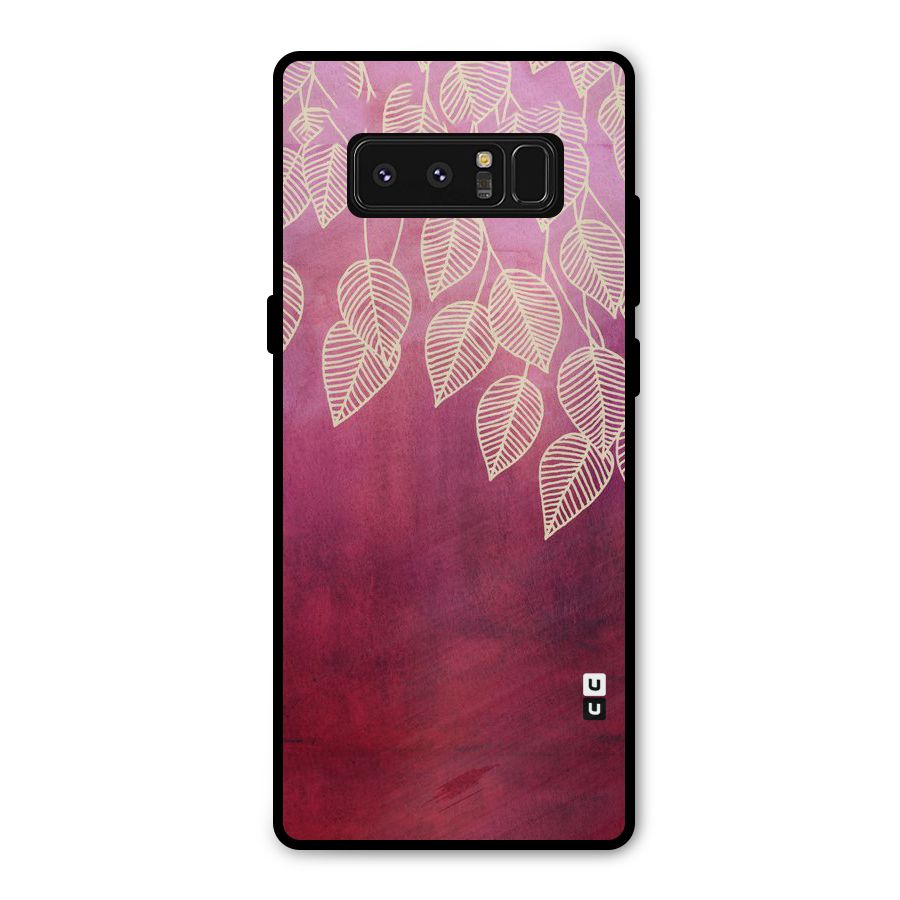 Leafy Outline Metal Back Case for Galaxy Note 8