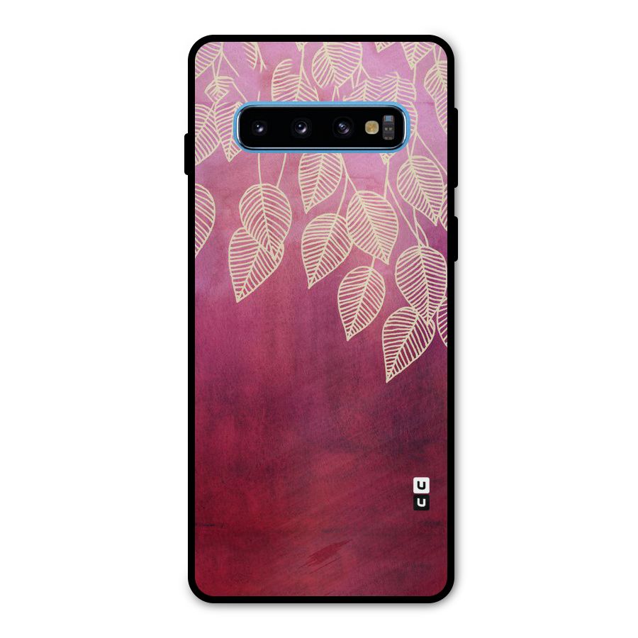 Leafy Outline Metal Back Case for Galaxy S10