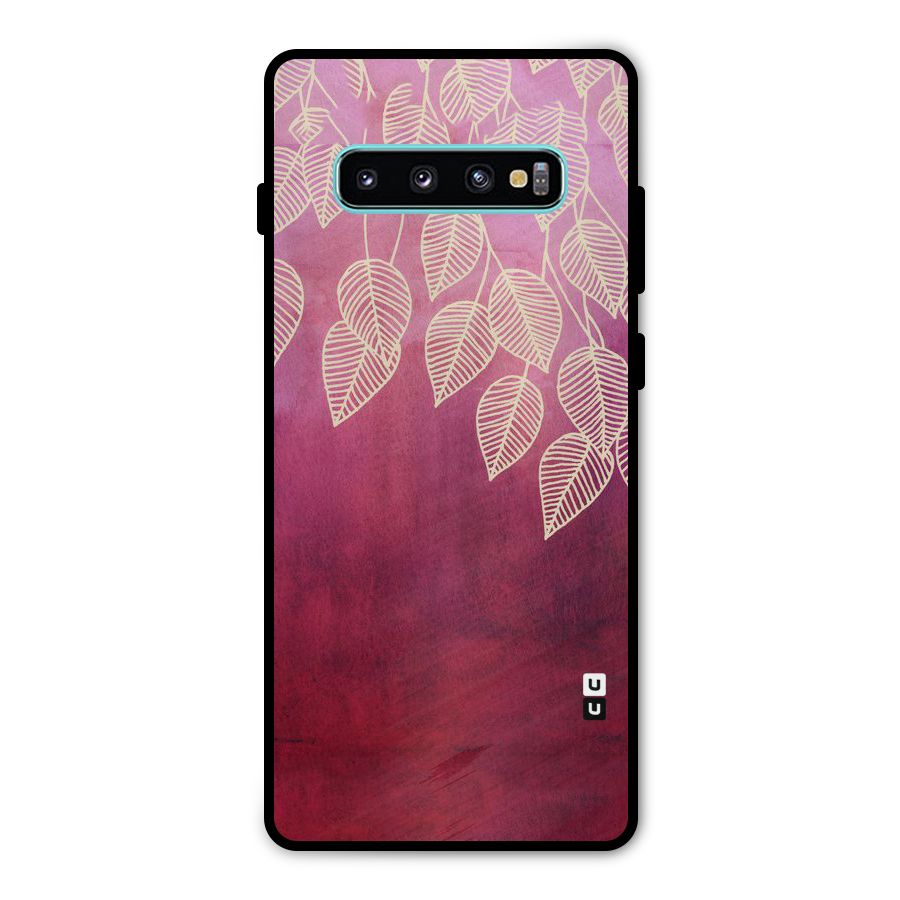 Leafy Outline Metal Back Case for Galaxy S10 Plus