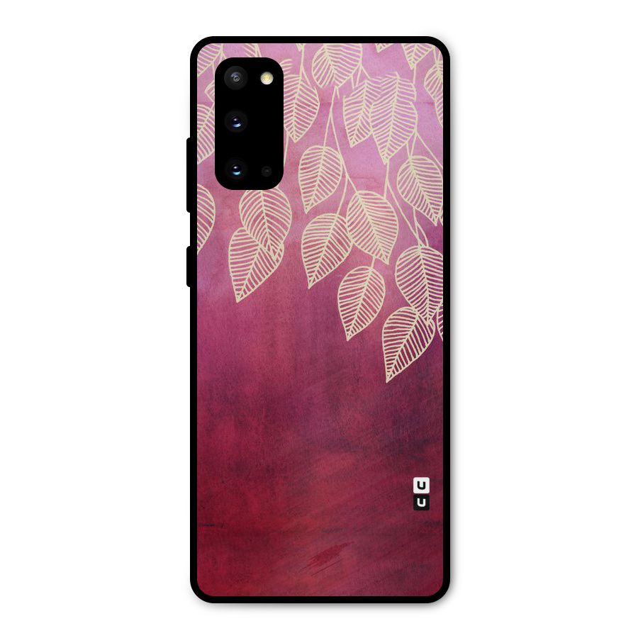 Leafy Outline Metal Back Case for Galaxy S20