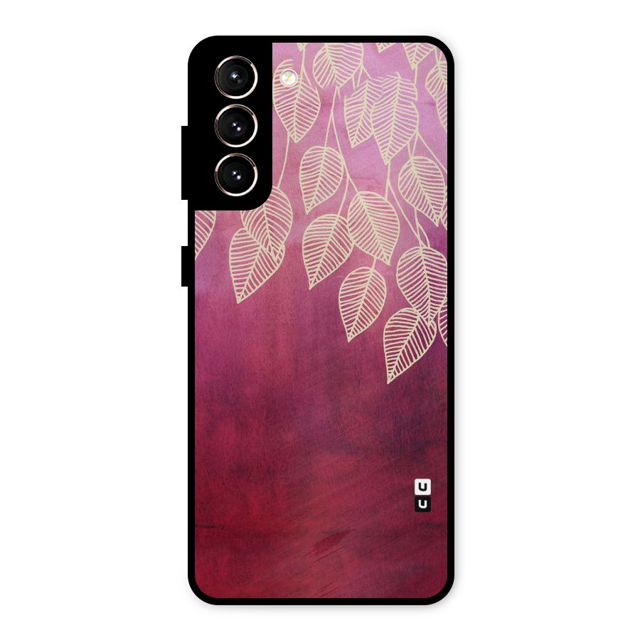 Leafy Outline Metal Back Case for Galaxy S21 5G