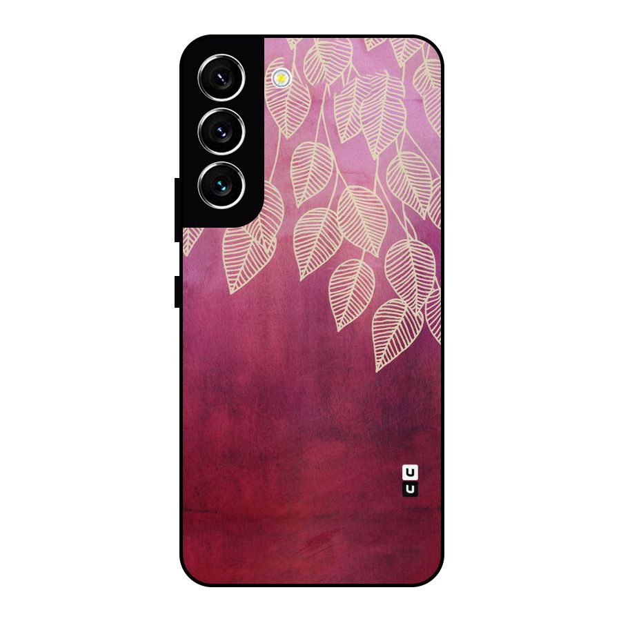 Leafy Outline Metal Back Case for Galaxy S22 5G