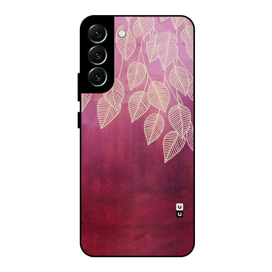 Leafy Outline Metal Back Case for Galaxy S22 Plus 5G