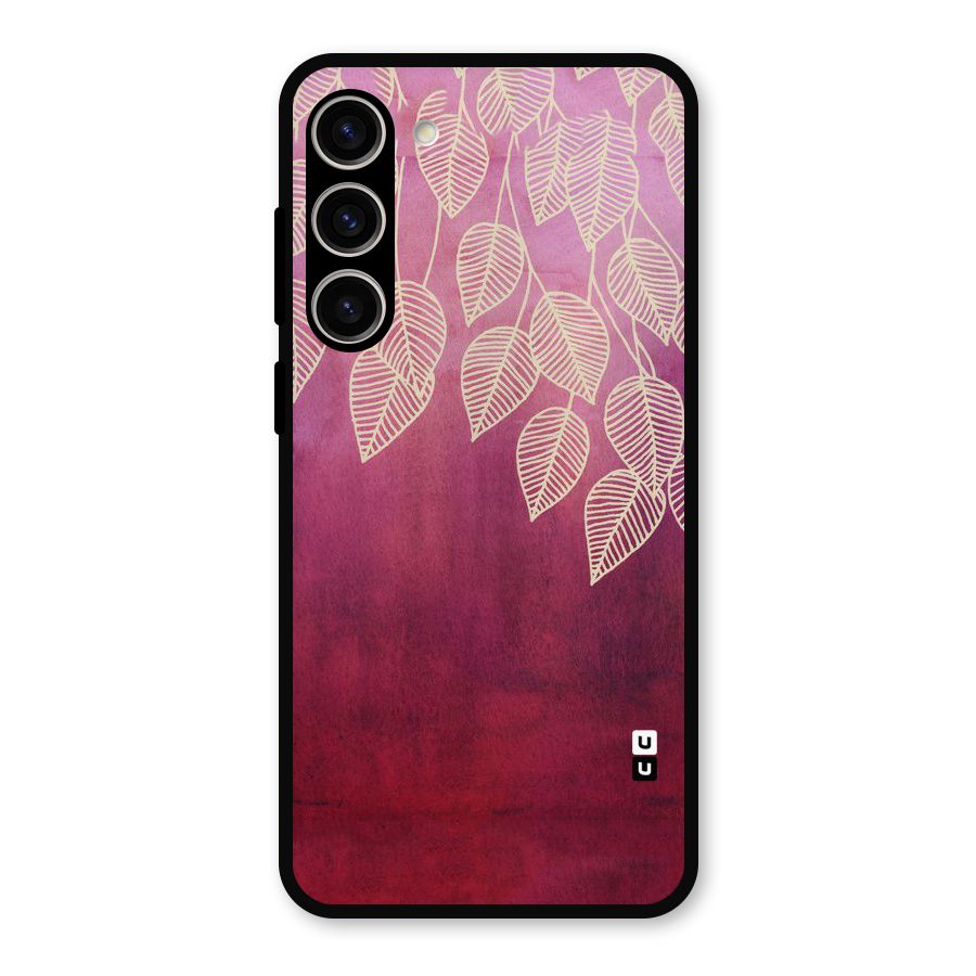 Leafy Outline Metal Back Case for Galaxy S23 Plus