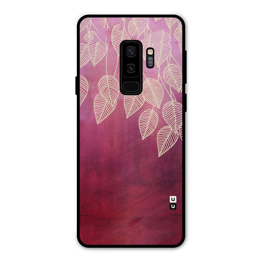 Leafy Outline Metal Back Case for Galaxy S9 Plus