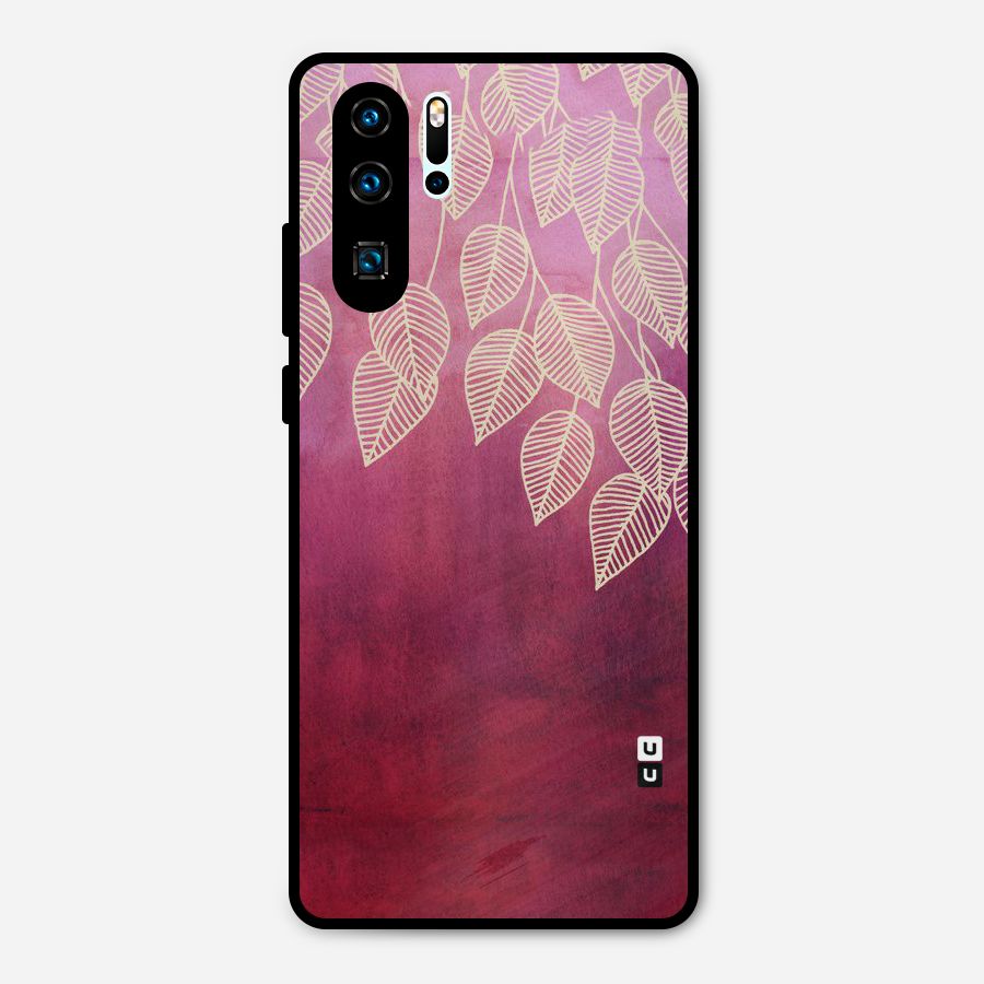 Leafy Outline Metal Back Case for Huawei P30 Pro