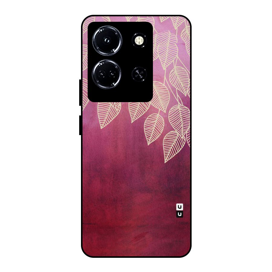 Leafy Outline Metal Back Case for Infinix Note 30 5G