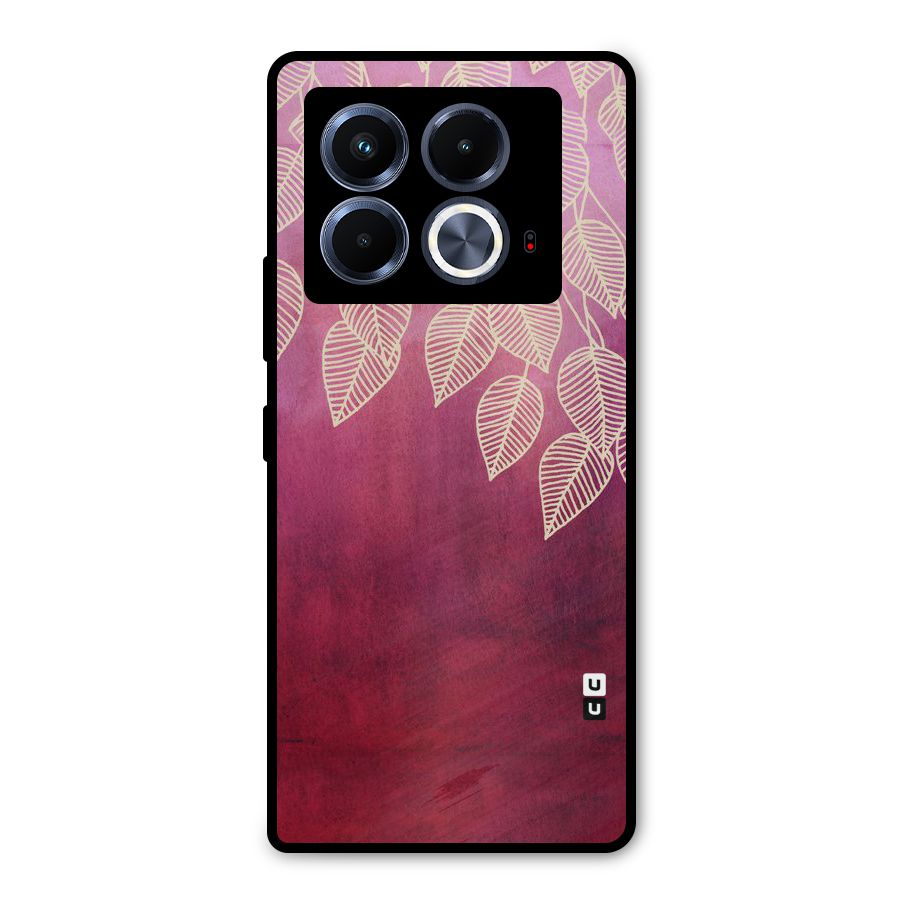 Leafy Outline Metal Back Case for Infinix Note 40 5G