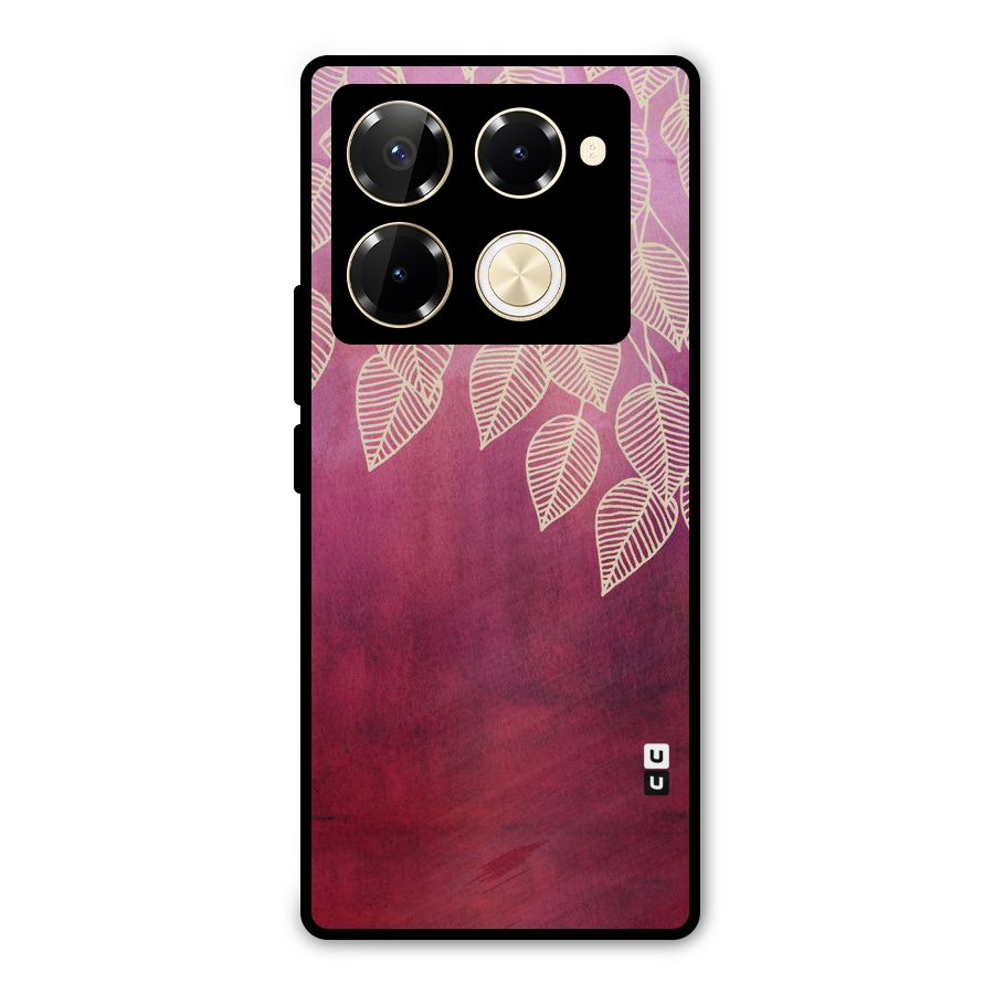 Leafy Outline Metal Back Case for Infinix Note 40 Pro Plus