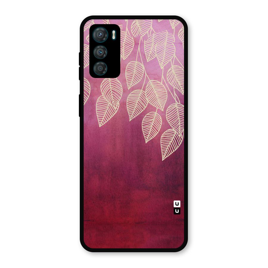 Leafy Outline Metal Back Case for Moto G42