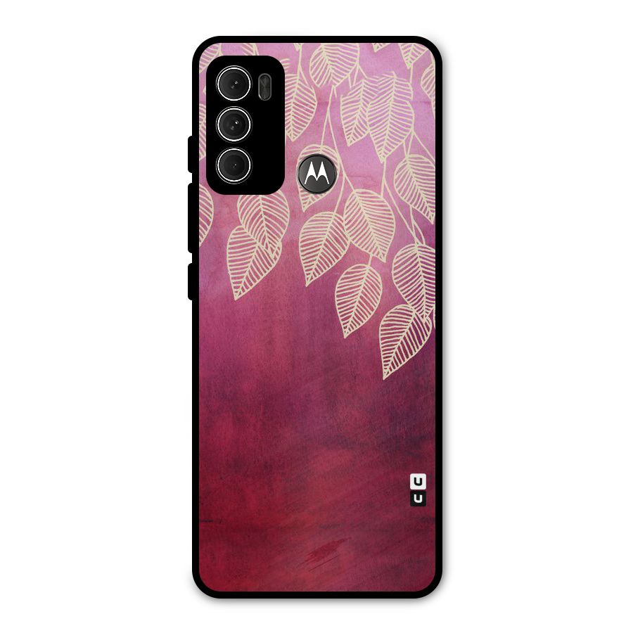 Leafy Outline Metal Back Case for Moto G60