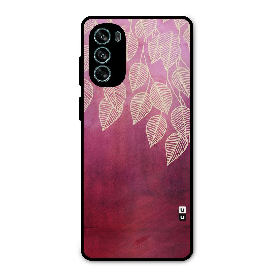 Leafy Outline Metal Back Case for Moto G62