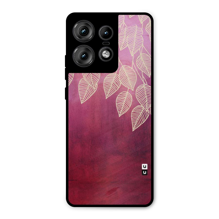Leafy Outline Metal Back Case for Motorola Edge 50 Pro