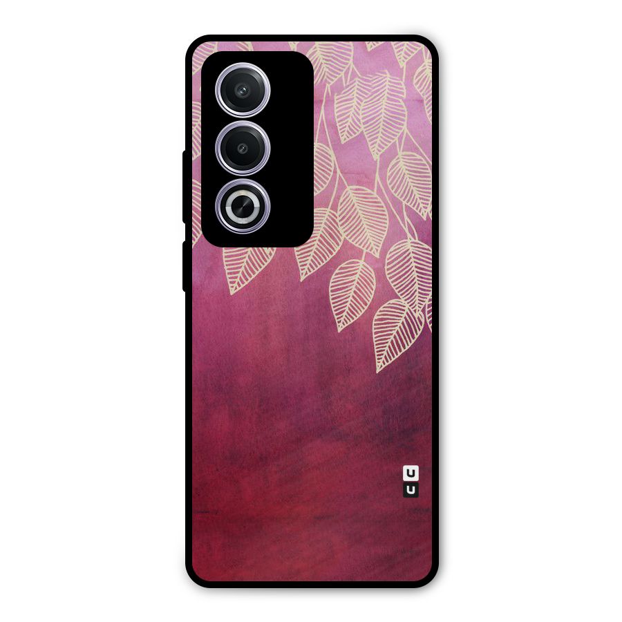Leafy Outline Metal Back Case for Oppo A3 Pro