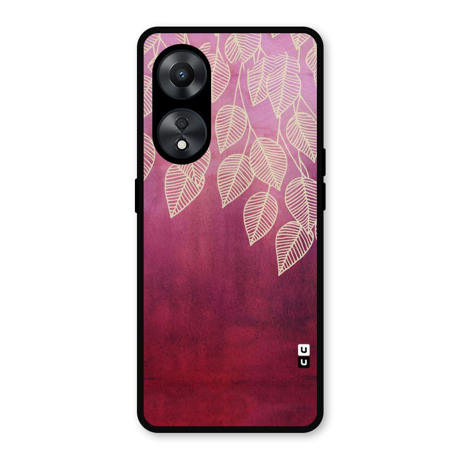 Leafy Outline Metal Back Case for Oppo A78