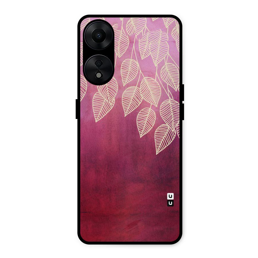 Leafy Outline Metal Back Case for Oppo A78 5G