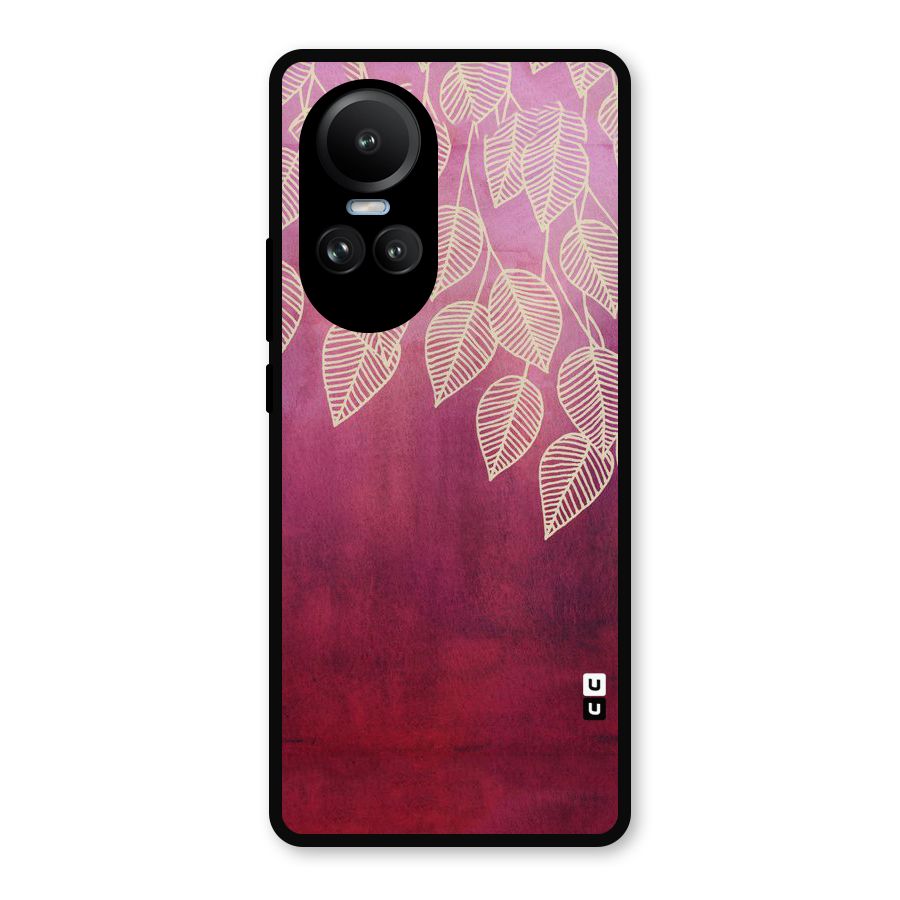 Leafy Outline Metal Back Case for Oppo Reno10 Pro