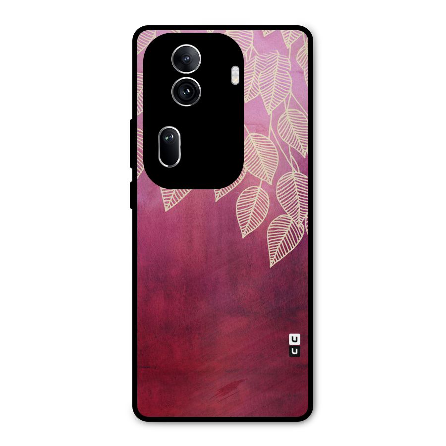 Leafy Outline Metal Back Case for Oppo Reno11 Pro 5G