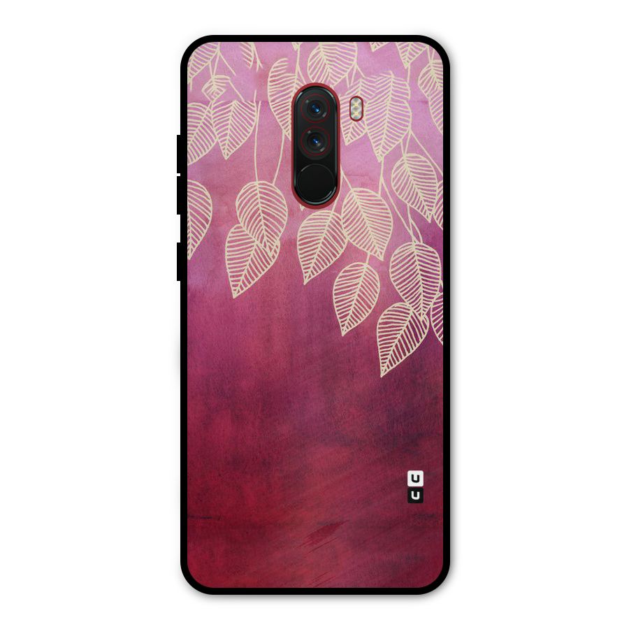 Leafy Outline Metal Back Case for Poco F1