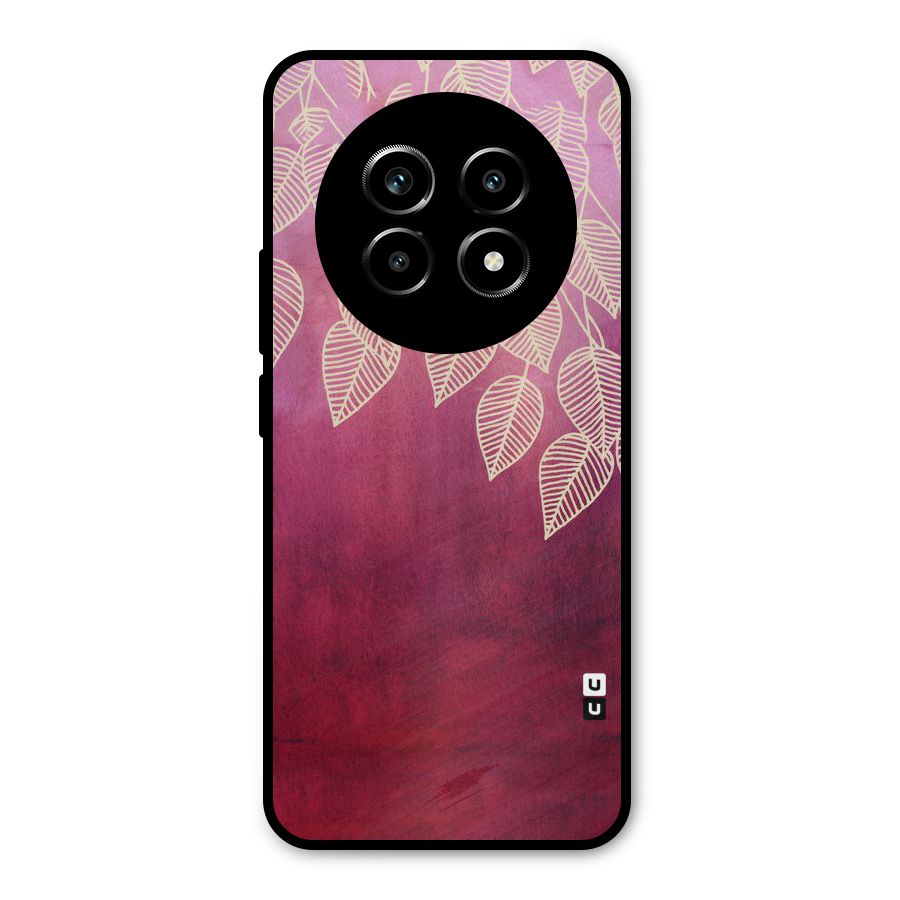 Leafy Outline Metal Back Case for Realme 14 Pro Lite