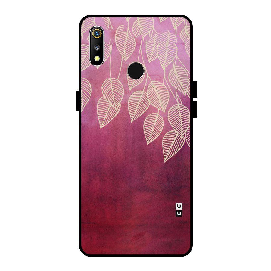 Leafy Outline Metal Back Case for Realme 3i