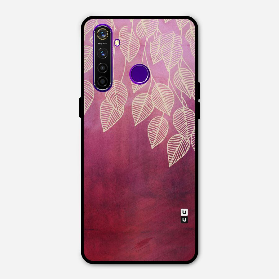 Leafy Outline Metal Back Case for Realme 5 Pro