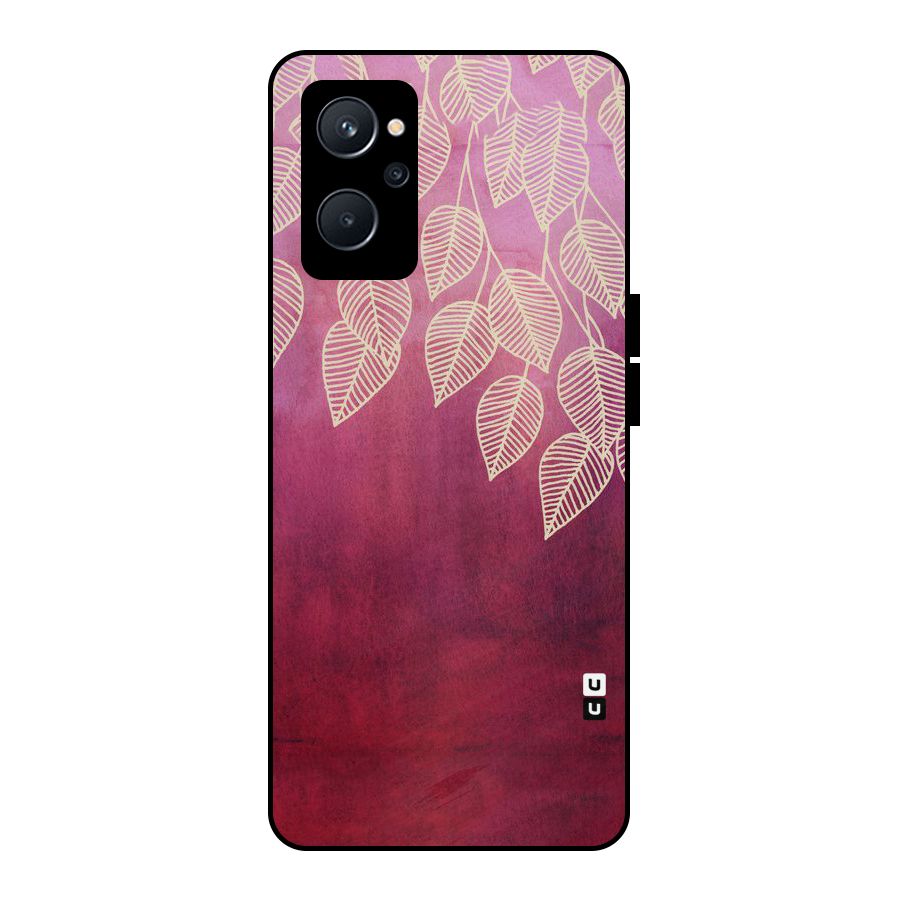 Leafy Outline Metal Back Case for Realme 9i 5G