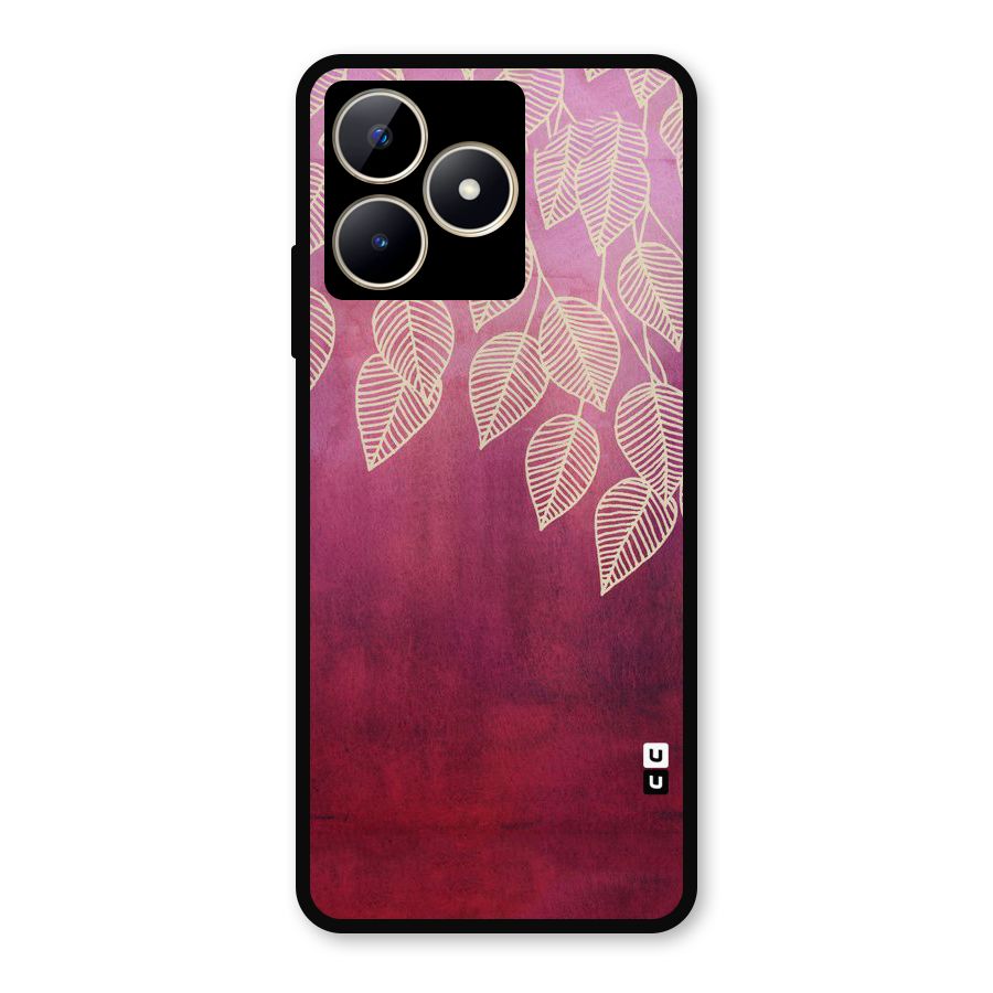 Leafy Outline Metal Back Case for Realme C53
