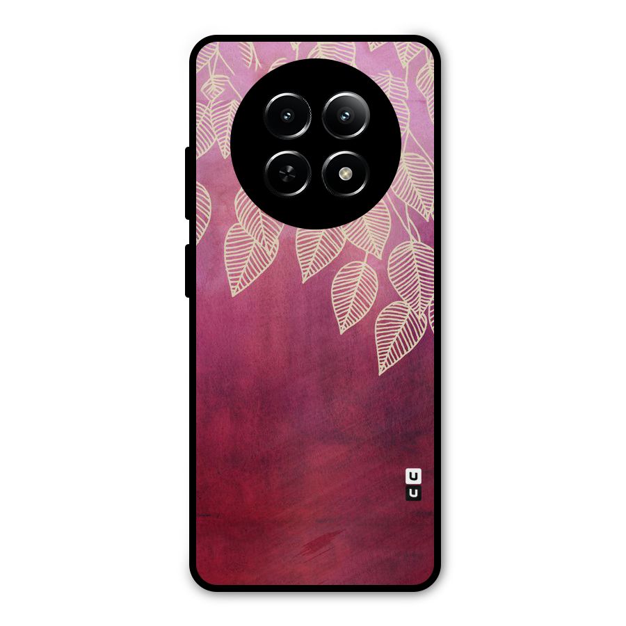 Leafy Outline Metal Back Case for Realme Narzo 70x 5G