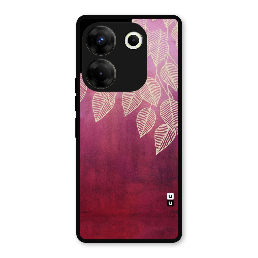 Leafy Outline Metal Back Case for Tecno Camon 20 Pro