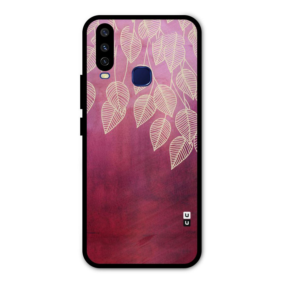 Leafy Outline Metal Back Case for Vivo V17