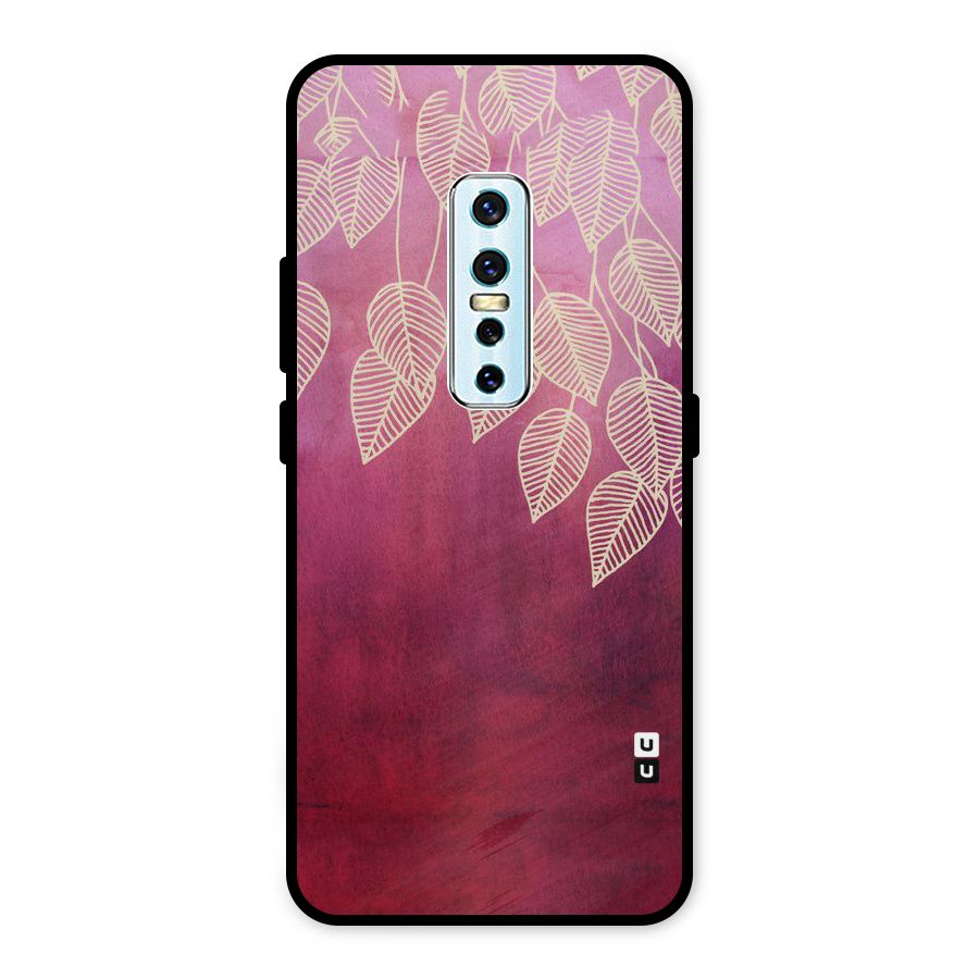 Leafy Outline Metal Back Case for Vivo V17 Pro