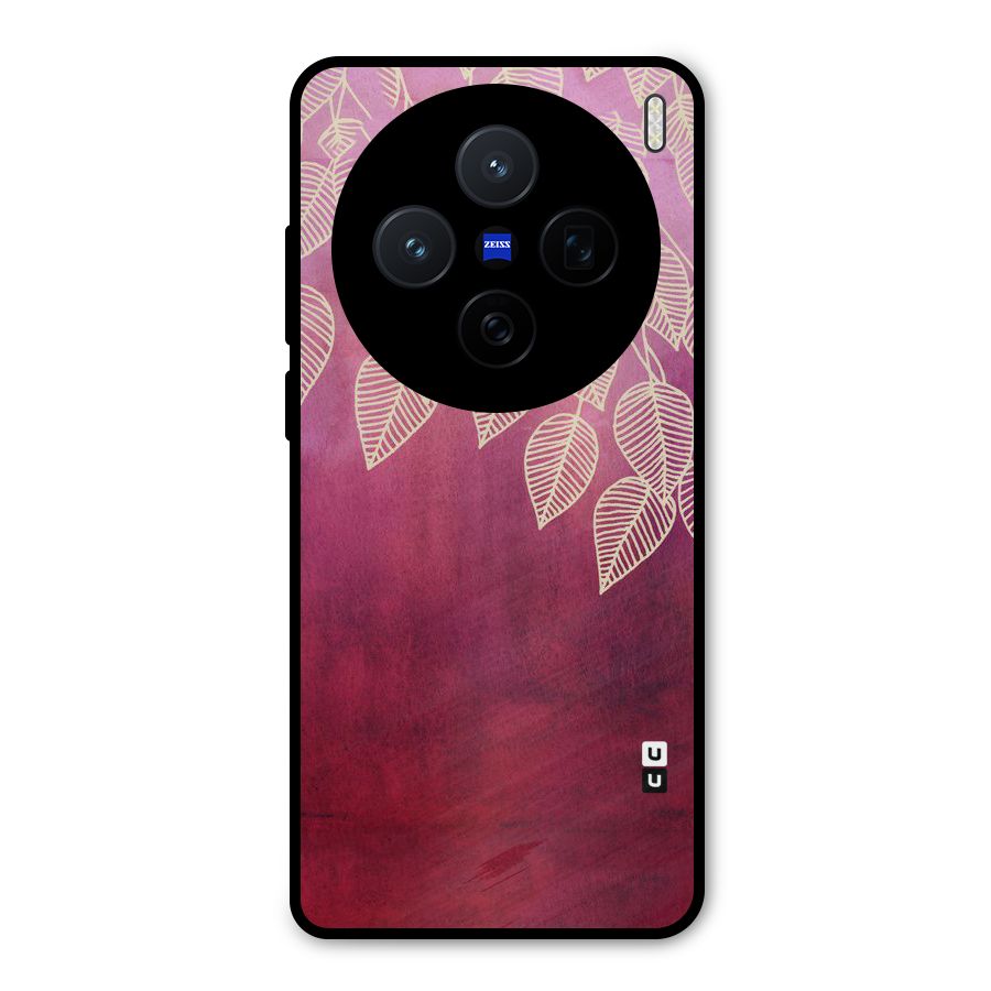 Leafy Outline Metal Back Case for Vivo X200